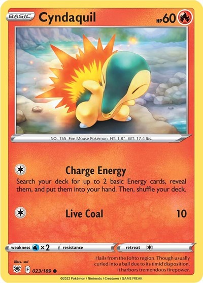 Cyndaquil SWSH10: Astral Radiance (SWSH10) - (#023/189) Near Mint