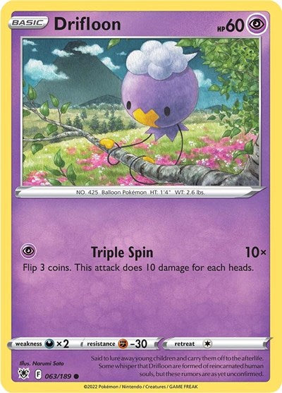 Drifloon SWSH10: Astral Radiance (SWSH10) - (#063/189) Near Mint