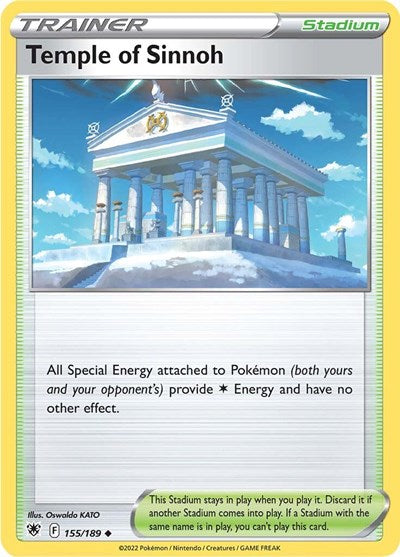 2022 Pokemon: SWSH10: Astral Radiance (SWSH10) - Temple of Sinnoh (#155/189, Uncommon)