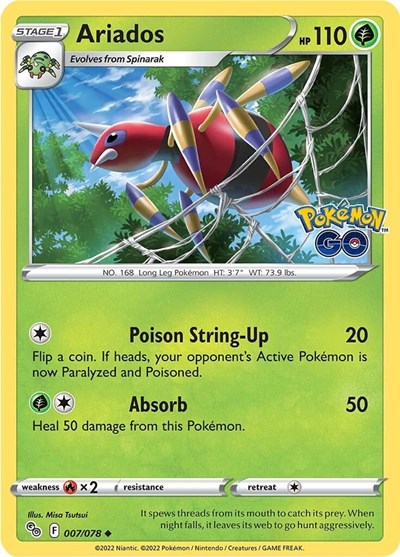 Ariados Pokemon GO (PGO) - (#007/078) Near Mint