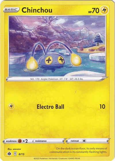 Chinchou - 8/15 McDonald's Promos 2022 (M22) - (#008/015) Near Mint