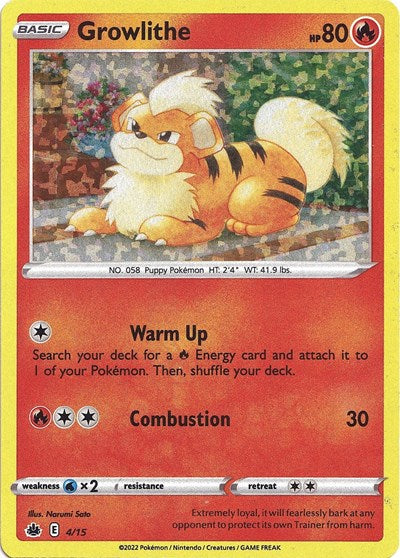 Growlithe - 4/15 McDonald's Promos 2022 (M22) - (#004/015) Holofoil Near Mint