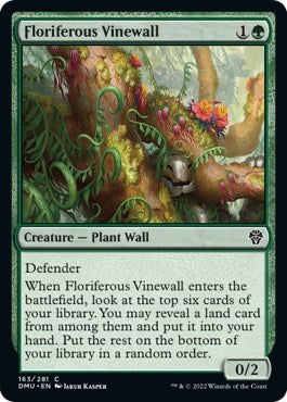 Floriferous Vinewall Dominaria United (DMU) - (#163) Near Mint