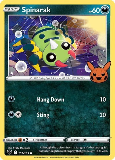 Spinarak Trick or Trade BOOster Bundle (TTBB) - (#102/189) Near Mint
