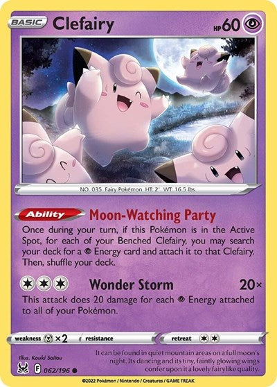Clefairy SWSH11: Lost Origin (SWSH11) - (#062/196) Near Mint