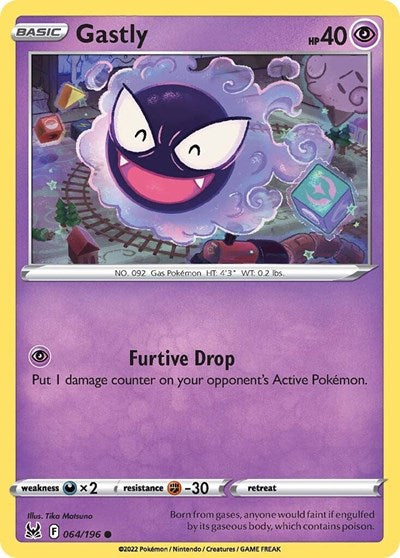 Gastly SWSH11: Lost Origin (SWSH11) - (#064/196) Near Mint