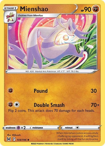 Mienshao SWSH11: Lost Origin (SWSH11) - (#104/196) Near Mint