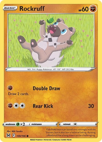 Rockruff SWSH11: Lost Origin (SWSH11) - (#109/196) Near Mint