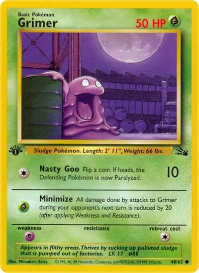 Grimer Fossil (FO) - (#48/62) Unlimited Near Mint