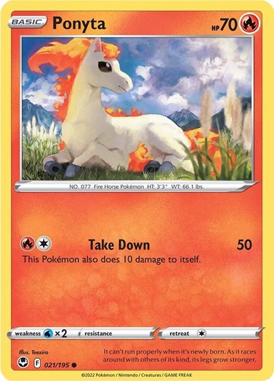 Ponyta SWSH12: Silver Tempest (SWSH12) - (#021/195) Near Mint