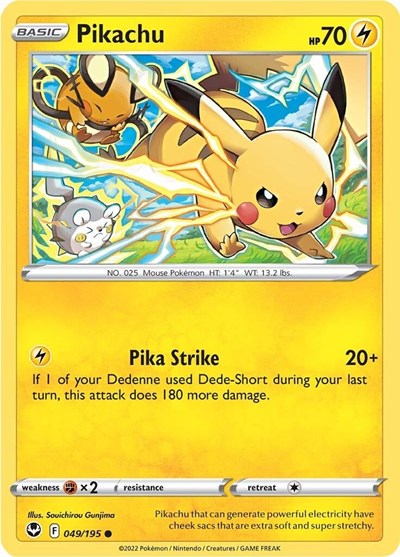Pikachu SWSH12: Silver Tempest (SWSH12) - (#049/195) Near Mint