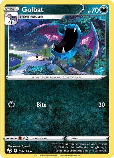 Golbat SWSH12: Silver Tempest (SWSH12) - (#104/195) Near Mint