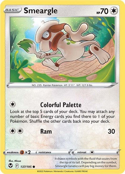 Smeargle SWSH12: Silver Tempest (SWSH12) - (#137/195) Near Mint