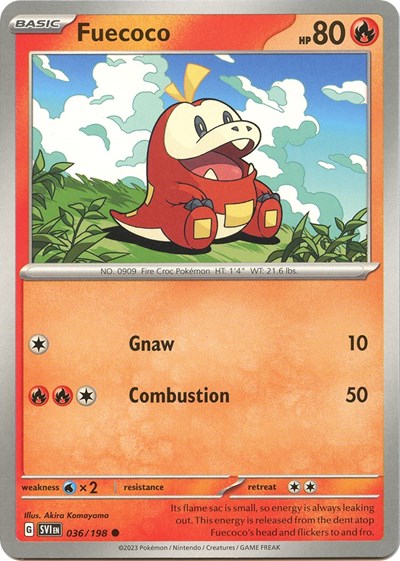 Fuecoco SV01: Scarlet & Violet Base Set (SVI) - (#036/198) Reverse Holofoil Near Mint