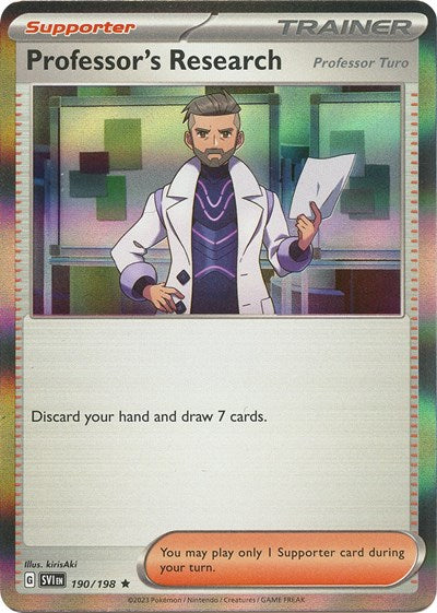 Professor's Research [Professor Turo] - 190/198 SV01: Scarlet & Violet Base Set (SVI) - (#190/198) Reverse Holofoil Near Mint