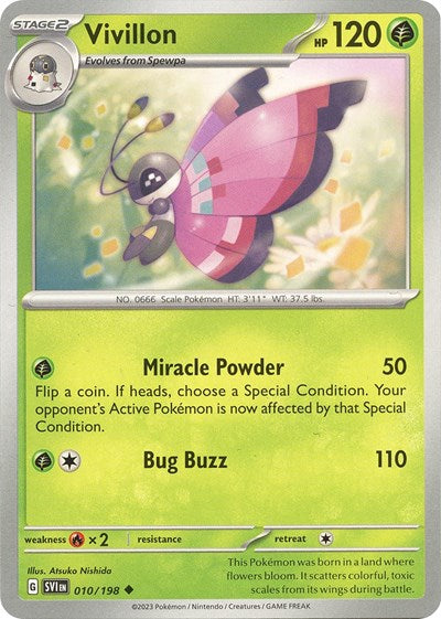 Vivillon SV01: Scarlet & Violet Base Set (SVI) - (#010/198) Near Mint