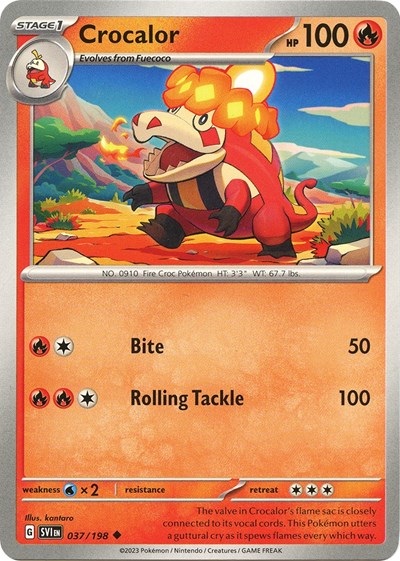 Crocalor SV01: Scarlet & Violet Base Set (SVI) - (#037/198) Near Mint
