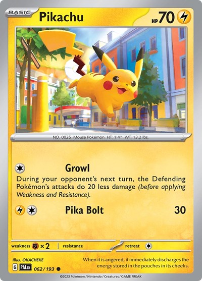 Pikachu SV02: Paldea Evolved (PAL) - (#062/193) Near Mint