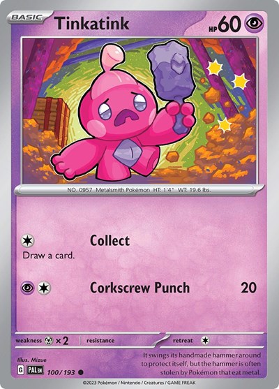 Tinkatink - 100/193 SV02: Paldea Evolved (PAL) - (#100/193) Reverse Holofoil Near Mint