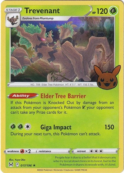 Trevenant Trick or Trade BOOster Bundle 2023 (TTBB23) - (#017/196) Holofoil Near Mint