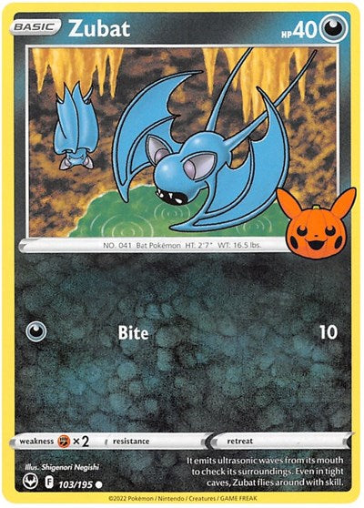 Zubat Trick or Trade BOOster Bundle 2023 (TTBB23) - (#103/195) Near Mint