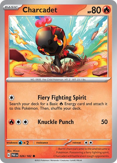 Charcadet - 026/182 SV04: Paradox Rift (PAR) - (#026/182) Reverse Holofoil Near Mint