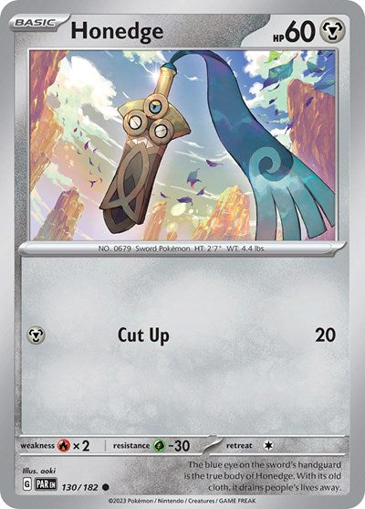 Honedge 130 182 SV04: Paradox Rift (PAR) - (#130/182) Near Mint