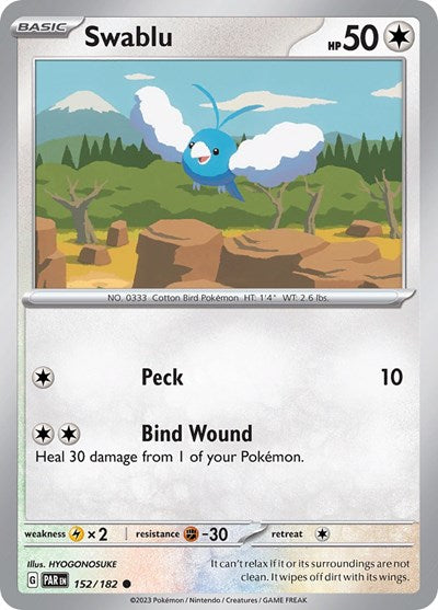 Swablu 152 182 SV04: Paradox Rift (PAR) - (#152/182) Near Mint