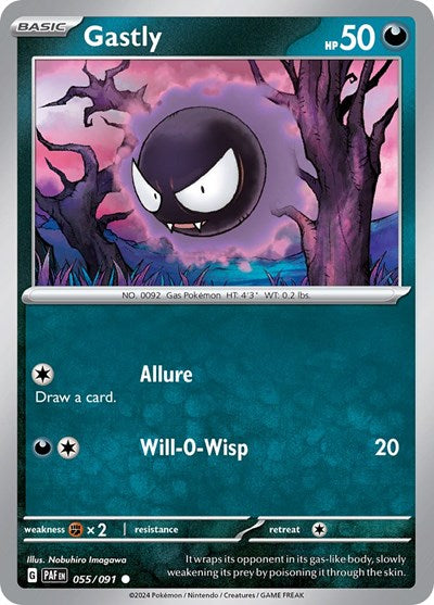 Gastly SV: Paldean Fates (PAF) - (#055/091) Near Mint