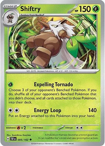 Shiftry - 005/162 SV05: Temporal Forces (TEF) - (#005/162) Reverse Holofoil Near Mint