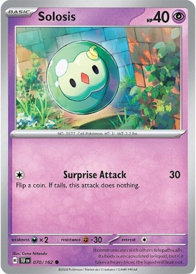 Solosis SV05: Temporal Forces (TEF) - (#070/162) Reverse Holofoil Near Mint