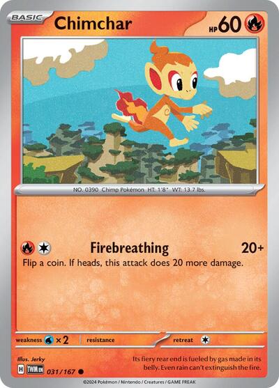 Chimchar SV06: Twilight Masquerade (TWM) - (#031/167) Near Mint