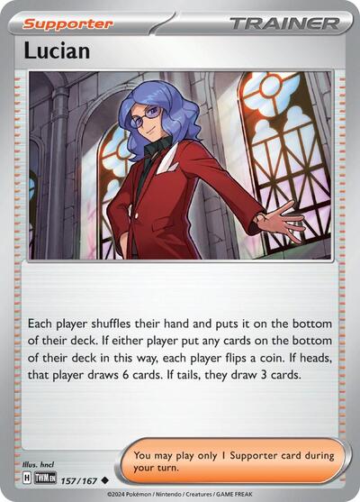 Lucian - 157/167 SV06: Twilight Masquerade (TWM) - (#157/167) Reverse Holofoil Near Mint