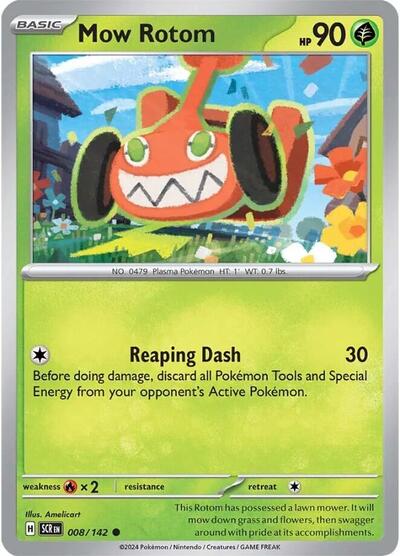 2024 Pokemon: SV07: Stellar Crown (SCR) - Mow Rotom (#008/142, Common)
