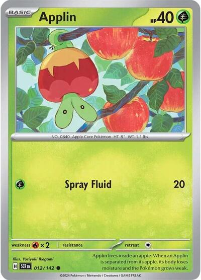 2024 Pokemon: SV07: Stellar Crown (SCR) - Applin (#012/142, Common)