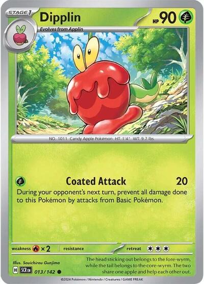 2024 Pokemon: SV07: Stellar Crown (SCR) - Dipplin (#013/142, Common)