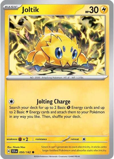 Joltik - 050/142 SV07: Stellar Crown (SCR) - (#050/142) Reverse Holofoil Near Mint