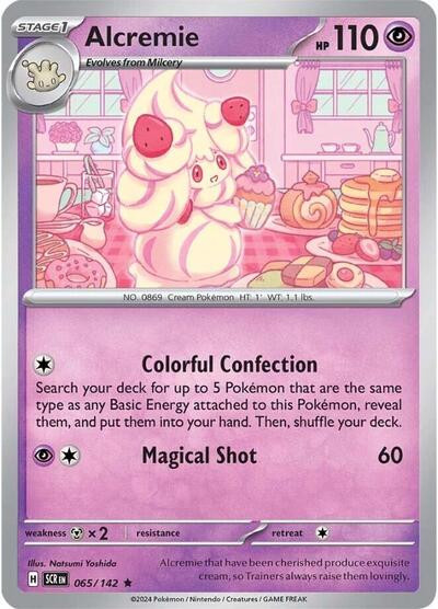 2024 Pokemon: SV07: Stellar Crown (SCR) - Alcremie (#065/142, Rare)