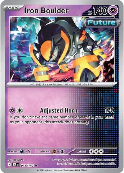 Iron Boulder SV07: Stellar Crown (SCR) - (#071/142) Reverse Holofoil Near Mint