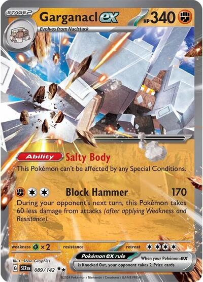 Garganacl ex SV07: Stellar Crown (SCR) - (#089/142) Holofoil Near Mint