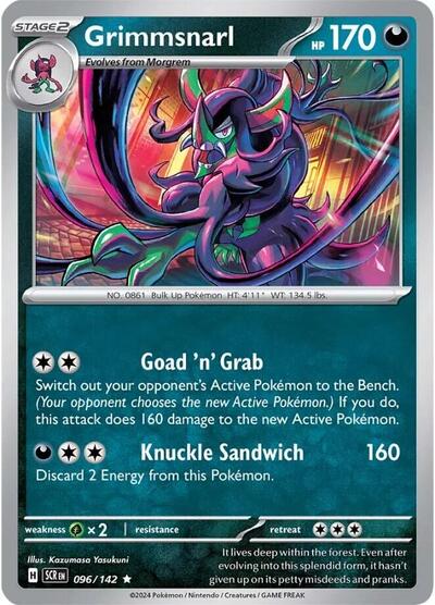 2024 Pokemon: SV07: Stellar Crown (SCR) - Grimmsnarl (#096/142, Rare)