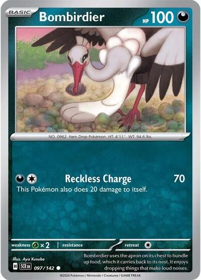 Bombirdier SV07: Stellar Crown (SCR) - (#097/142) Reverse Holofoil Near Mint