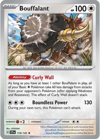 2024 Pokemon: SV07: Stellar Crown (SCR) - Bouffalant (#119/142, Rare)