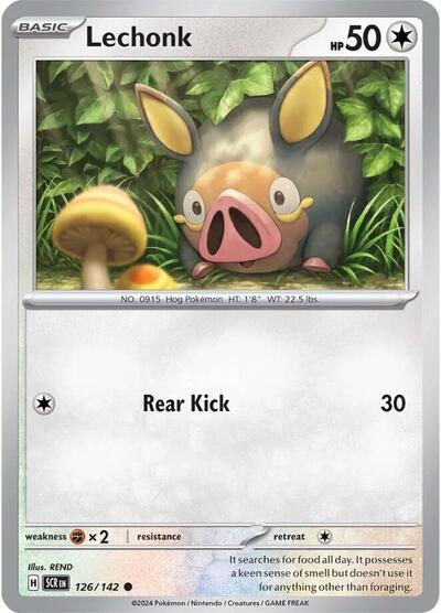 2024 Pokemon: SV07: Stellar Crown (SCR) - Lechonk (#126/142, Common)