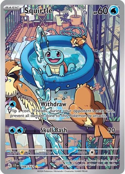 Squirtle SV07: Stellar Crown (SCR) - (#148/142) Holofoil Near Mint