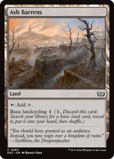 Ash Barrens Commander: Duskmourn: House of Horror (DSC) - (#260) Near Mint