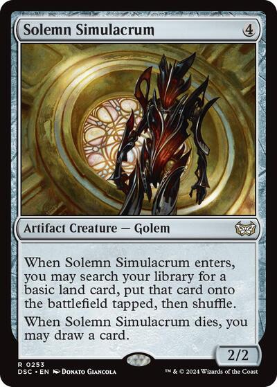 Solemn Simulacrum Commander: Duskmourn: House of Horror (DSC) - (#253) Near Mint