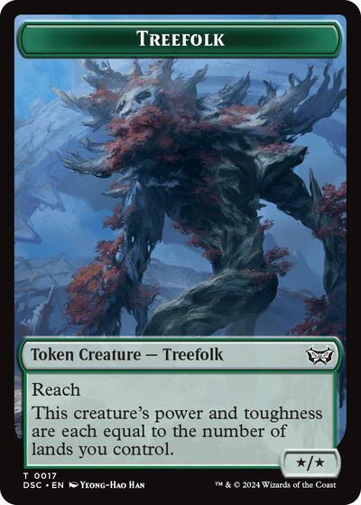 Treefolk Spider Double Sided Token Commander: Duskmourn: House of Horror (DSC) - (#17 // 16) Near Mint
