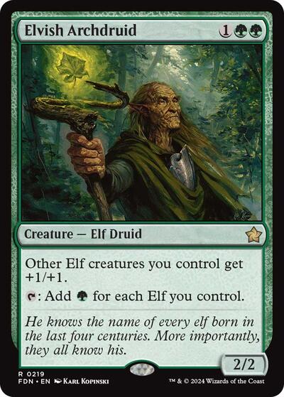 Elvish Archdruid Foundations (FDN) - (#219) Near Mint