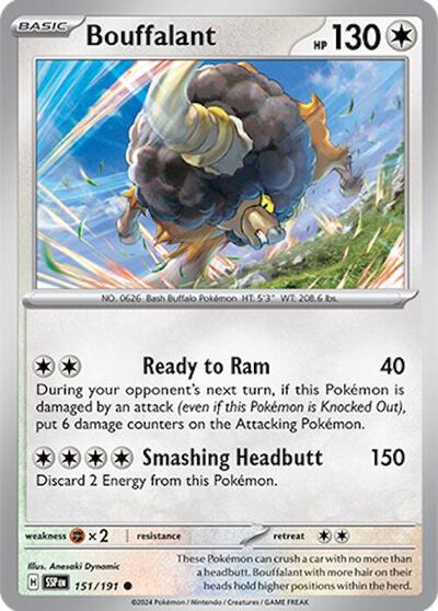 Bouffalant SV08: Surging Sparks (SSP) - (#151/191) Near Mint